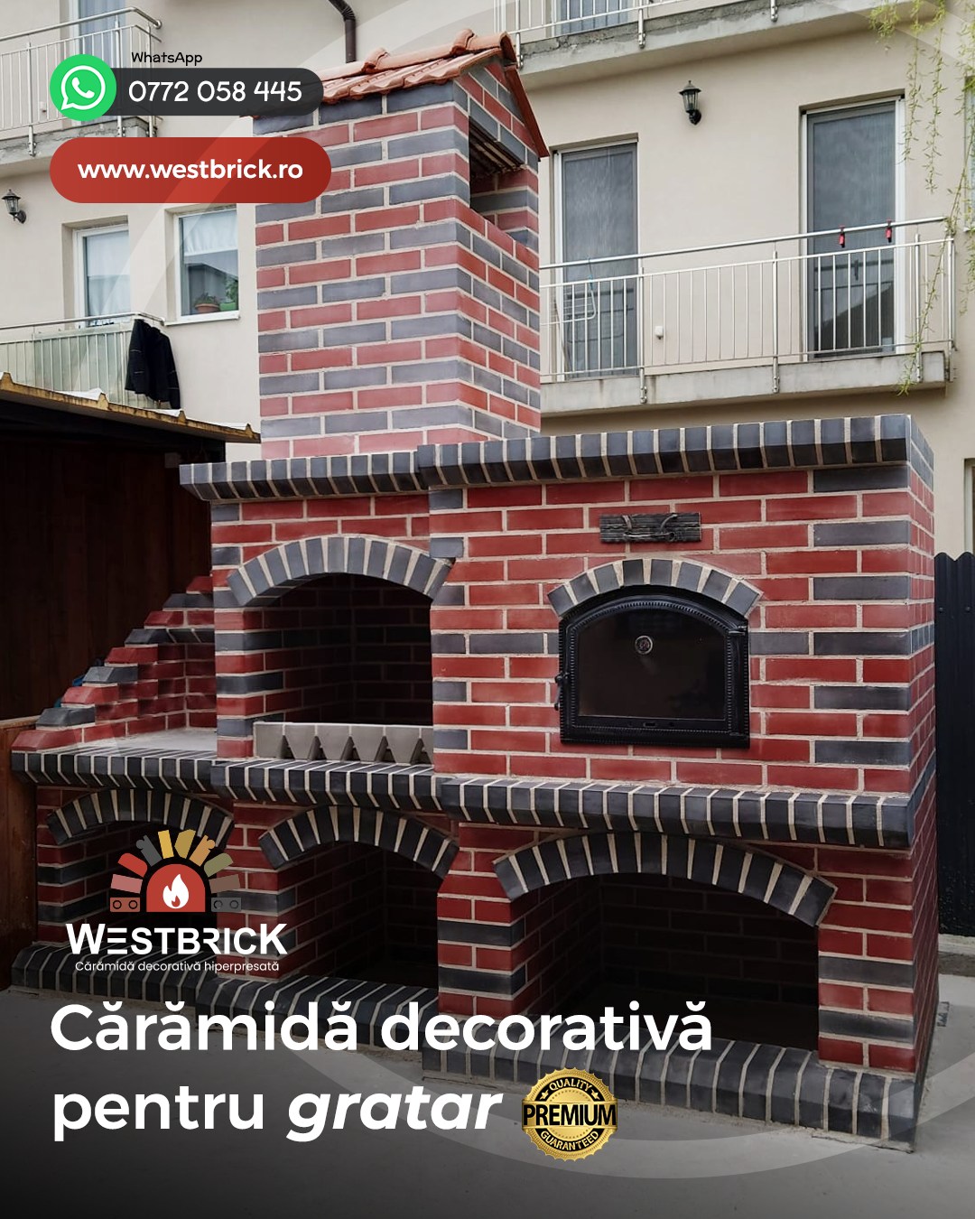 Grătarul devine punctul de atracție al curții cu cărămida decorativă West Brick